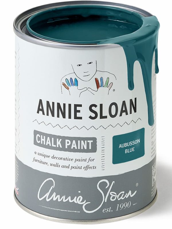 Annie Sloan Aubusson Blue σκούρο πετρόλ χρώμα κιμωλίας