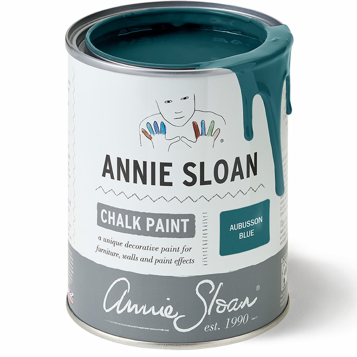 Annie Sloan Aubusson Blue σκούρο πετρόλ χρώμα κιμωλίας