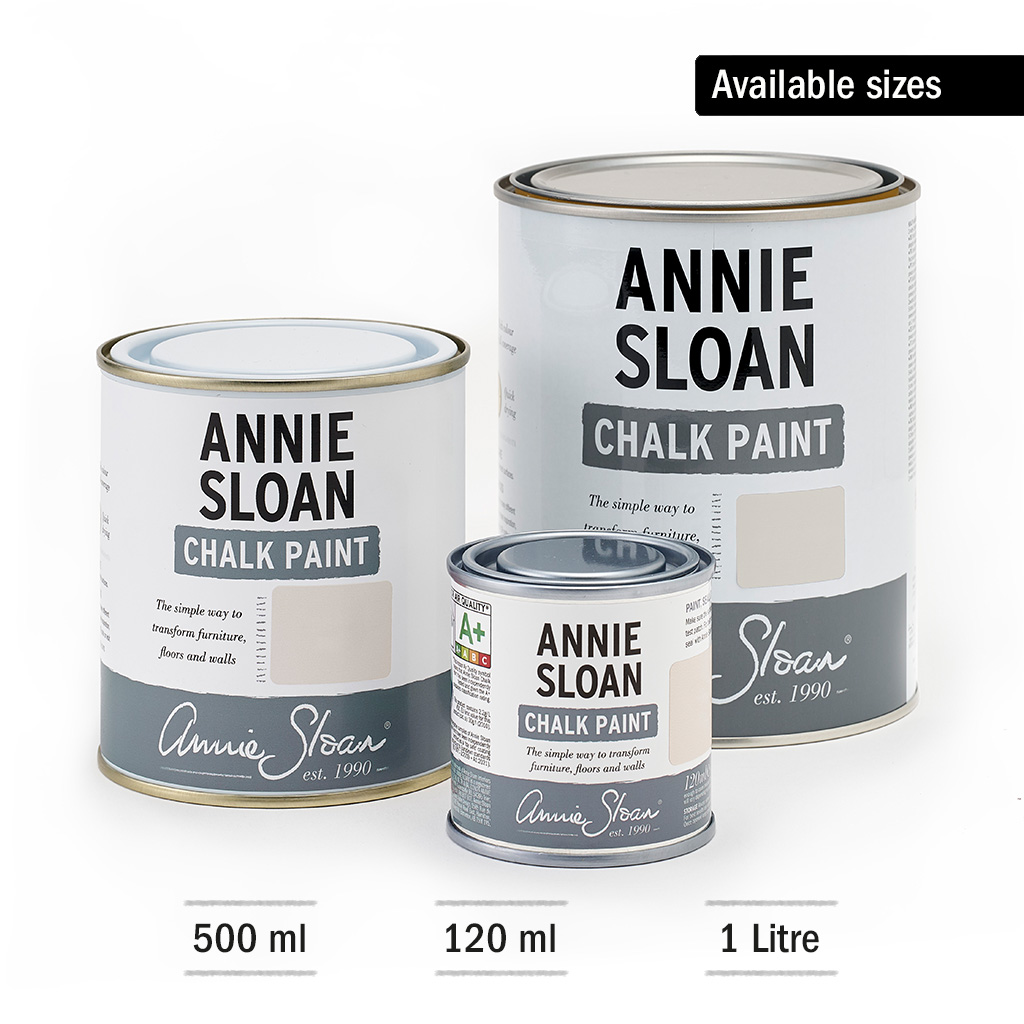 old white Συσκευασίες Annie Sloan Old White χρώματα κιμωλίας σε μεγέθη 120ml 500ml και 1L